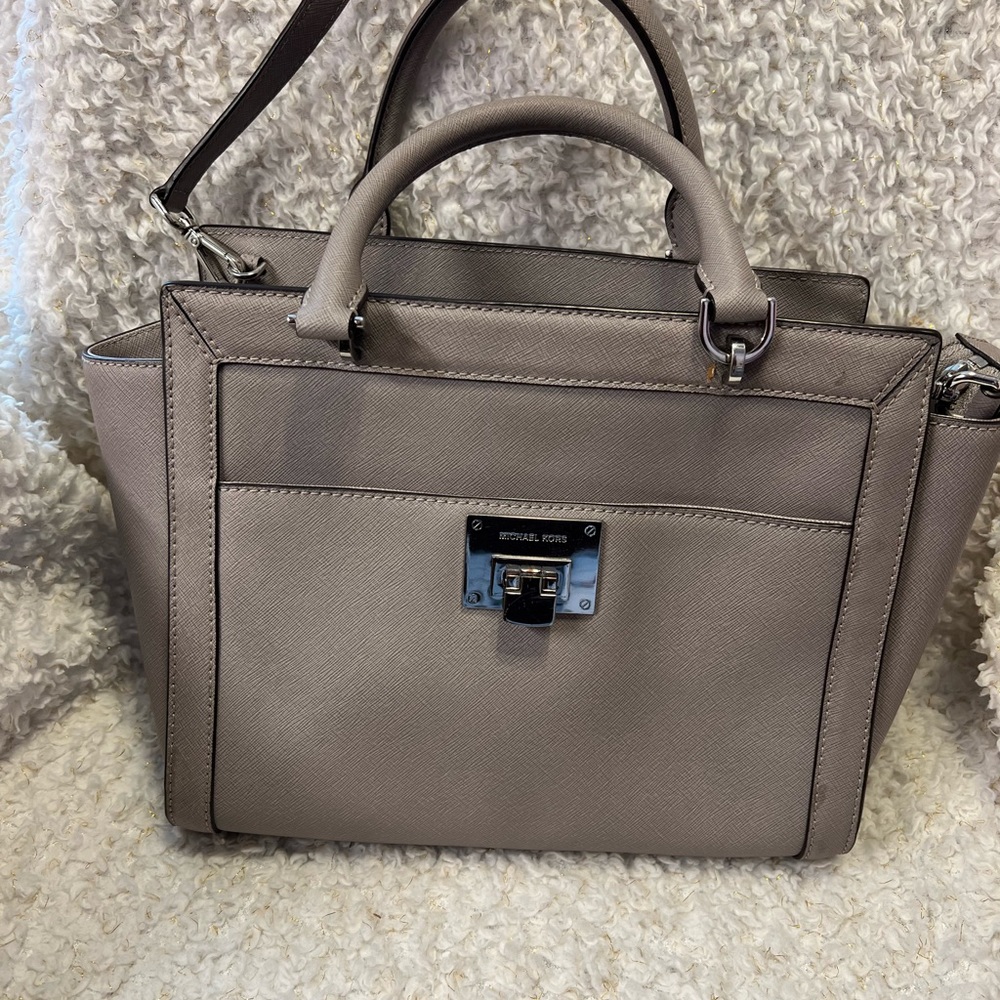 Light gray Michael Kors satchel